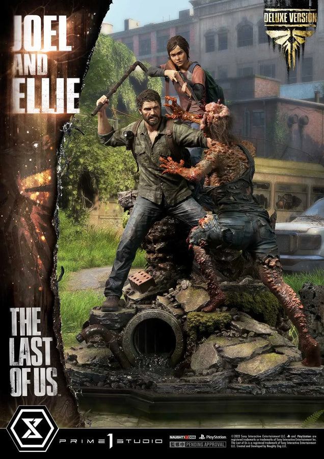 Joel & Ellie (Deluxe Version) - LIMITED EDITION: 200 (Deluxe Version) – Prime 1 Studio – ActionFigure Brasil
