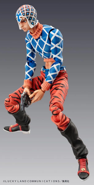 Jojo no Kimyou na Bouken - Ougon no Kaze - Guido Mista - Sex Pistols - Super Action Statue #34 - 2024 Re-release (Medicos Entertainment)ㅤ – Medicos Entertainment – ActionFigure Brasil — detalhe do produto