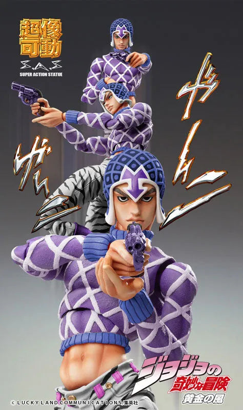 Jojo no Kimyou na Bouken - Ougon no Kaze - Guido Mista - Sex Pistols - Super Action Statue - Third (Medicos Entertainment)ㅤ – Medicos Entertainment – ActionFigure Brasil