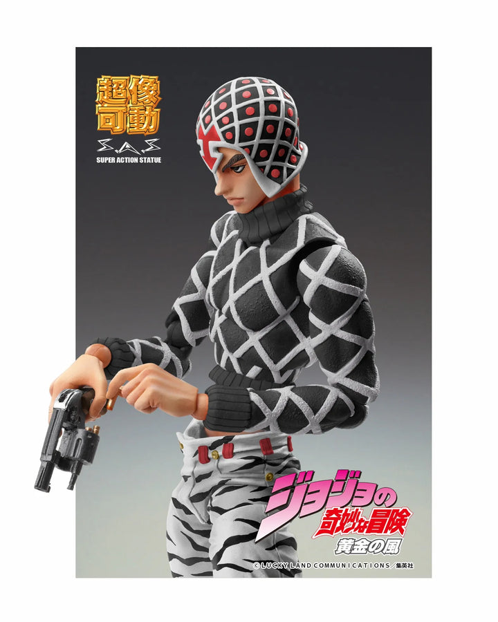 Jojo no Kimyou na Bouken - Ougon no Kaze - Guido Mista - Sex Pistols - Super Action Statue - Ver. Black (Medicos Entertainment)ㅤ – Medicos Entertainment – ActionFigure Brasil