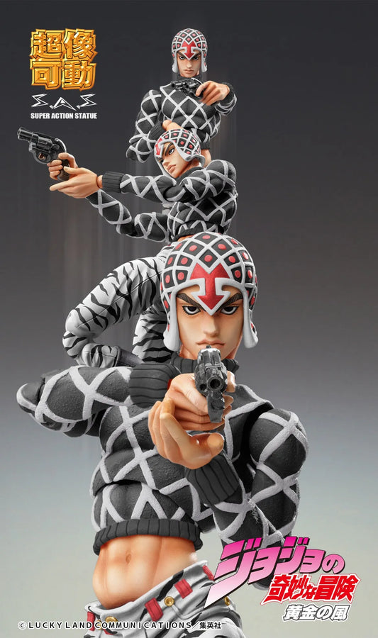 Jojo no Kimyou na Bouken - Ougon no Kaze - Guido Mista - Sex Pistols - Super Action Statue - Ver. Black (Medicos Entertainment)ㅤ – Medicos Entertainment – ActionFigure Brasil