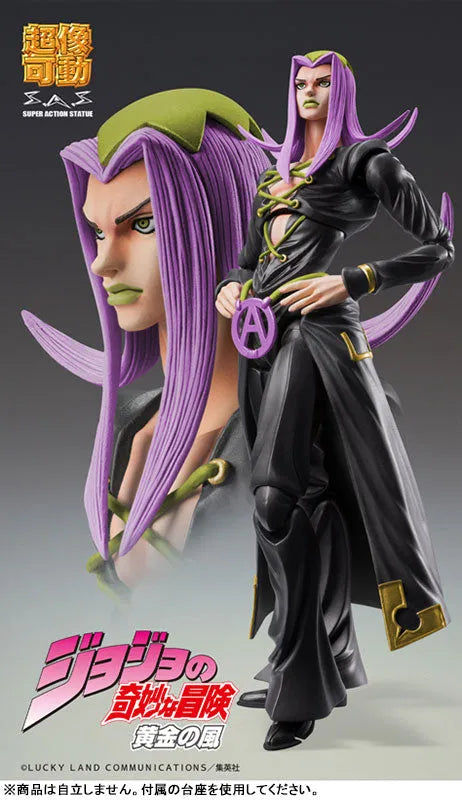 Jojo no Kimyou na Bouken - Ougon no Kaze - Leone Abbacchio - Super Action Statue - Ver. Black (Medicos Entertainment)ㅤ – Medicos Entertainment – ActionFigureBrasil