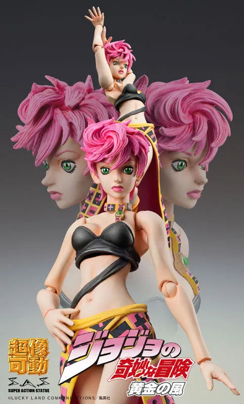 Jojo no Kimyou na Bouken - Ougon no Kaze - Trish Una - Super Action Statue #54 - 2021 Re-release (Medicos Entertainment)ㅤ – Medicos Entertainment – ActionFigure Brasil