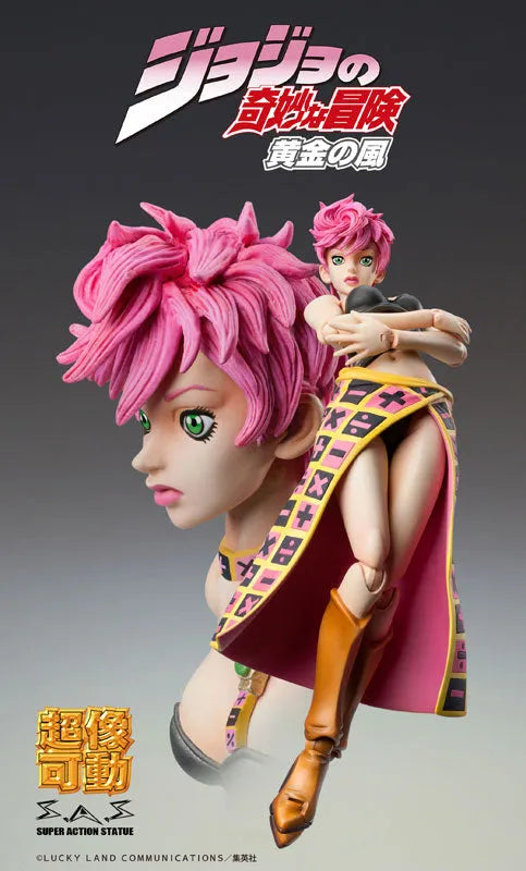 Jojo no Kimyou na Bouken - Ougon no Kaze - Trish Una - Super Action Statue #54 - 2021 Re-release (Medicos Entertainment)ㅤ – Medicos Entertainment – ActionFigure Brasil