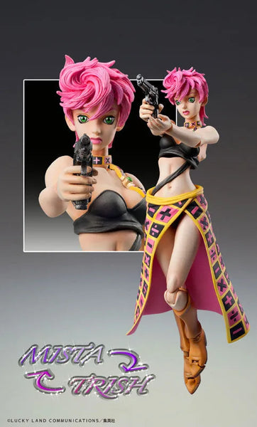 Jojo no Kimyou na Bouken - Ougon no Kaze - Trish Una - Super Action Statue #54 - 2021 Re-release (Medicos Entertainment)ㅤ – Medicos Entertainment – ActionFigureBrasil — ambientada