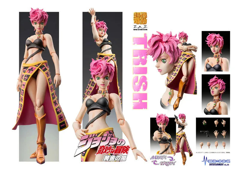 Jojo no Kimyou na Bouken - Ougon no Kaze - Trish Una - Super Action Statue #54 - 2021 Re-release (Medicos Entertainment)ㅤ – Medicos Entertainment – ActionFigure Brasil