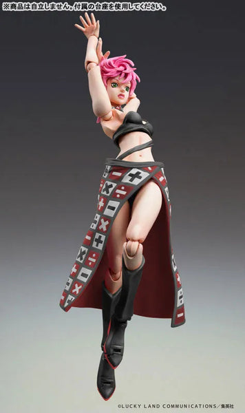 Jojo no Kimyou na Bouken - Ougon no Kaze - Trish Una - Super Action Statue - Ver. Black (Medicos Entertainment)ㅤ – Medicos Entertainment – ActionFigureBrasil — com base expositora