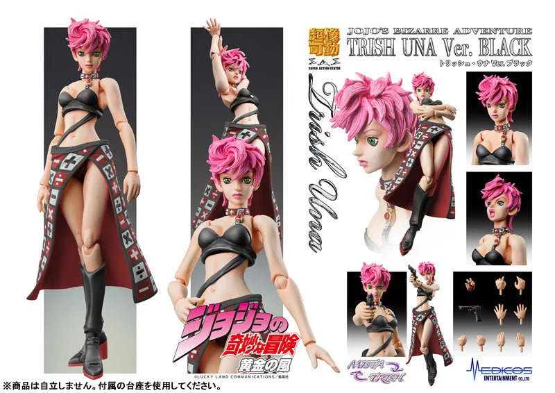 Jojo no Kimyou na Bouken - Ougon no Kaze - Trish Una - Super Action Statue - Ver. Black (Medicos Entertainment)ㅤ – Medicos Entertainment as Manufacturer – ActionFigure Brasil