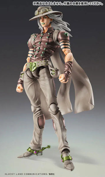 Jojo no Kimyou na Bouken - Steel Ball Run - Gyro Zeppeli - Super Action Statue - Third (Medicos Entertainment)ㅤ – Medicos Entertainment – ActionFigureBrasil — ângulo diferente