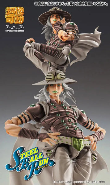 Jojo no Kimyou na Bouken - Steel Ball Run - Gyro Zeppeli - Super Action Statue - Third (Medicos Entertainment)ㅤ – Medicos Entertainment – ActionFigureBrasil — acessórios