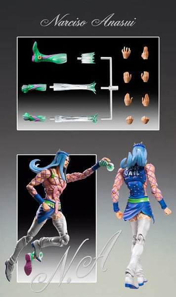 Jojo no Kimyou na Bouken - Stone Ocean - Narciso Anasui - Super Action Statue  #69 - 2023 Re-release (Medicos Entertainment)ㅤ – Medicos Entertainment – ActionFigure Brasil — com base expositora