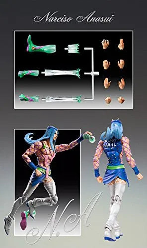 Jojo no Kimyou na Bouken - Stone Ocean - Narciso Anasui - Super Action Statue #69 (Medicos Entertainment)ㅤ – Medicos Entertainment – ActionFigureBrasil — ambientada