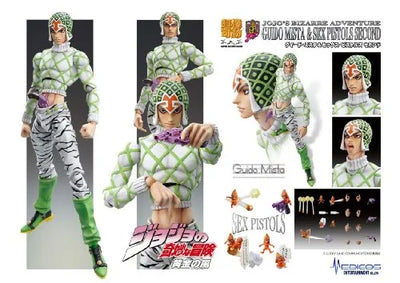 Jojo no Kimyou na Bouken - Vento Aureo - Guido Mista - Sex Pistols - Super Action Statue #48 - Second Ver. (Medicos Entertainment)ㅤ – Medicos Entertainment – ActionFigureBrasil — acessórios