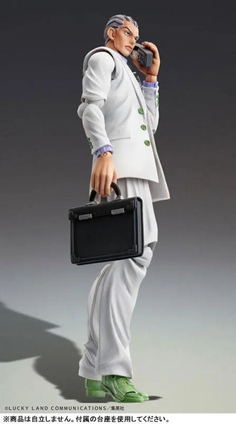 JoJo's Bizarre Adventure Part.IV - Yoshikage Kira - Super Action Statue - 2026 Re-release (Medicos Entertainment)ㅤ – Medicos Entertainment – ActionFigure Brasil — com base expositora