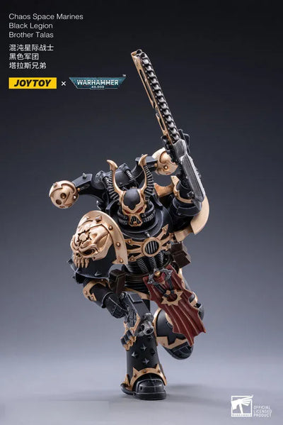 JOYTOY x Warhammer 40000 1/18 Chaos Space Marines Black Legion Brother Talasㅤ – JOYTOY – ActionFigure Brasil — ângulo diferente