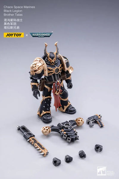 JOYTOY x Warhammer 40000 1/18 Chaos Space Marines Black Legion Brother Talasㅤ – JOYTOY – ActionFigure Brasil — detalhe do produto