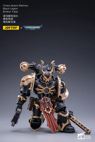 JOYTOY x Warhammer 40000 1/18 Chaos Space Marines Black Legion Brother Talasㅤ – JOYTOY – ActionFigure Brasil — close