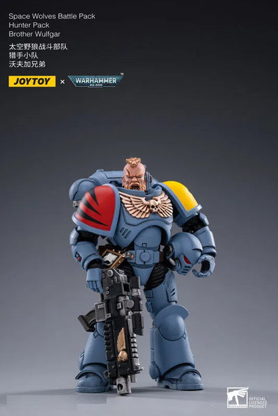 JOYTOY x Warhammer 40000 1/18 Space Wolf Battle Pack, Hunter Packㅤ – JOYTOY – ActionFigure Brasil — com base expositora