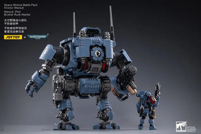 JOYTOY x Warhammer 40000 1/18 Space Wolf Battle Pack, Invictor War Suitㅤ – JOYTOY – ActionFigure Brasil — ângulo diferente