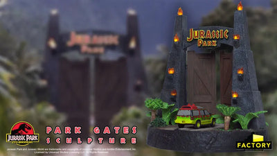Jurassic Park - Jurassic Park Gate Sculpture(Provisional Pre-order)ㅤ – Factory Entertainment – ActionFigureBrasil — ângulo diferente