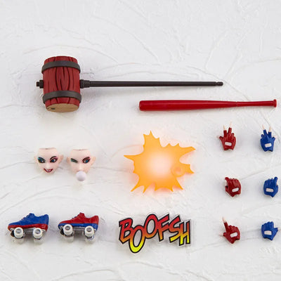 Justice League - Harley Quinn - Amazing Yamaguchi No.015EX - Revoltech - New Color ver. (Kaiyodo)ㅤ – Kaiyodo – ActionFigureBrasil — ângulo diferente