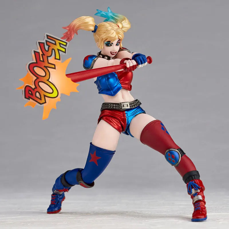 Justice League - Harley Quinn - Amazing Yamaguchi No.015EX - Revoltech - New Color ver. (Kaiyodo)ㅤ – Kaiyodo – ActionFigure Brasil