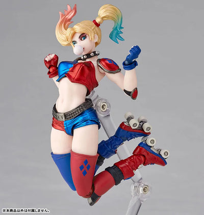 Justice League - Harley Quinn - Amazing Yamaguchi No.015EX - Revoltech - New Color ver. (Kaiyodo)ㅤ – Kaiyodo – ActionFigure Brasil — close