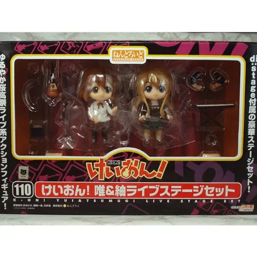 K-ON! - Hirasawa Yui - Kotobuki Tsumugi - Nendoroid #110 - Live Stage Set Ver.ㅤ – Good Smile Company – ActionFigure Brasil