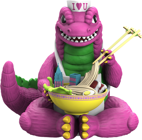 Kaiju's Ramen (Bad Dino Edition) - LIMITED EDITION – Mighty Jaxx – ActionFigure Brasil