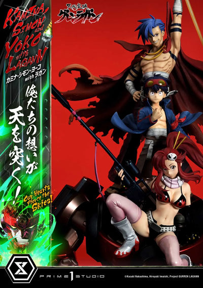 Kamina, Simon & Yoko with Lagann Our Hearts Pierce the Skies! (Regular Version) Tengen Toppa Gurren Lagann – Prime1Studio – ActionFigure Brasil