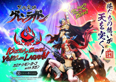 Kamina, Simon & Yoko with Lagann Our Hearts Pierce the Skies! (Regular Version) Tengen Toppa Gurren Lagann – Prime1Studio – ActionFigure Brasil