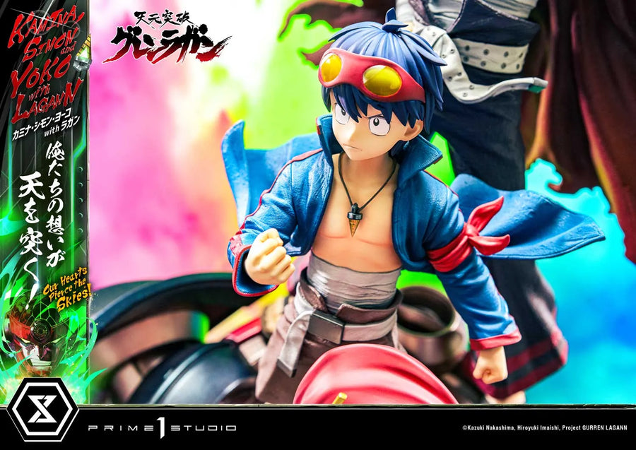 Kamina, Simon & Yoko with Lagann Our Hearts Pierce the Skies! (Regular Version) Tengen Toppa Gurren Lagann – Prime1Studio – ActionFigure Brasil