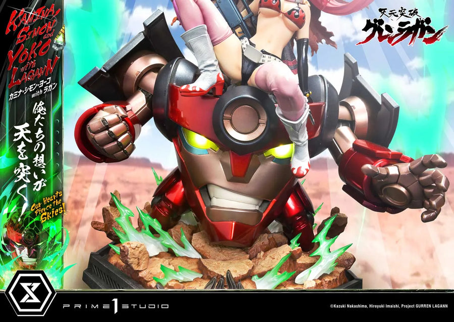 Kamina, Simon & Yoko with Lagann Our Hearts Pierce the Skies! (Regular Version) Tengen Toppa Gurren Lagann – Prime1Studio – ActionFigure Brasil