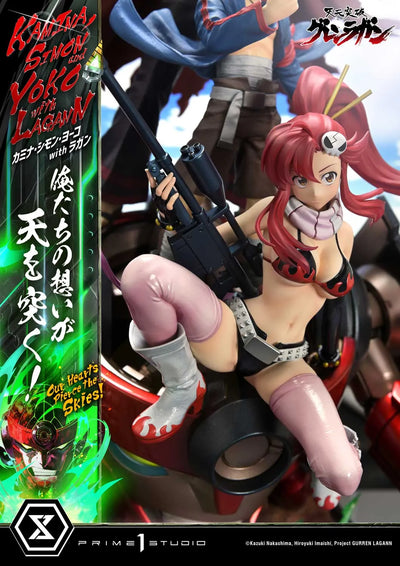 Kamina, Simon & Yoko with Lagann Our Hearts Pierce the Skies! (Regular Version) Tengen Toppa Gurren Lagann – Prime1Studio – ActionFigure Brasil
