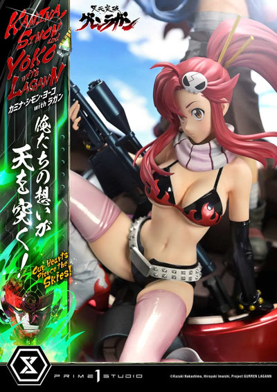 Kamina, Simon & Yoko with Lagann Our Hearts Pierce the Skies! (Regular Version) Tengen Toppa Gurren Lagann – Prime1Studio – ActionFigure Brasil