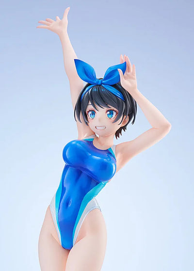Kanojo, Okarishimasu - Sarashina Ruka - Swimsuit Silhouette - Competition Swimsuit Ver. (Amakuni) [Shop Exclusive]ㅤ – Amakuni – ActionFigure Brasil — com base expositora