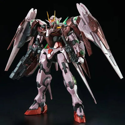 Kidou Senshi Gundam 00 - GN-0000 00 Gundam - GN-0000 + GNR-010 00 Raiser - GNR-010 0 Raiser - PG - 1/60 - Trans-Am Modeㅤ – Bandai – ActionFigureBrasil