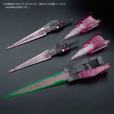 Kidou Senshi Gundam 00 - GN-0000 + GNR-010 00 Raiser - GN-0000 00 Gundam - GNR-010 0 Raiser - Trans-Am Raiser Clear Color Body - 1/60ㅤ – Bandai – ActionFigureBrasil — ângulo diferente
