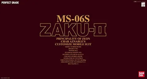 Kidou Senshi Gundam - MS-06S Zaku II Commander Type Char Aznable Custom - PG - 1/60 (Bandai)ㅤ – Bandai – ActionFigure Brasil