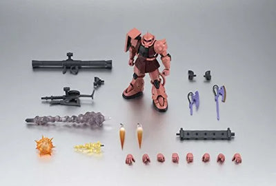 Kidou Senshi Gundam - MS-06S Zaku II Commander Type Char Aznable Custom - Robot Damashii - Robot Damashii <Side MS> - ver. A.N.I.M.E. (Bandai)ㅤ – Bandai – ActionFigureBrasil — com base expositora
