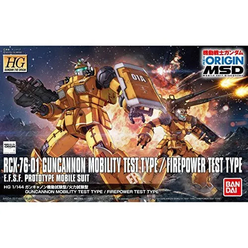 Kidou Senshi Gundam: The Origin - RCX-76-01A Guncannon Mobile Test Type - RCX-76-01B Guncannon Fire Power Type - HGGO - 1/144 (Bandai)ㅤ – Bandai – ActionFigureBrasil