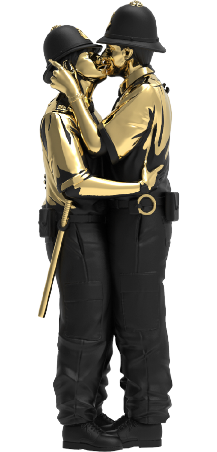 Kissing Coppers (Gold Rush Edition) - LIMITED EDITION (Gold Edition) – Mighty Jaxx – ActionFigure Brasil