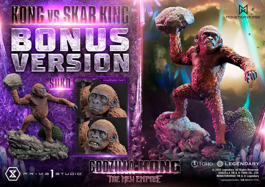 Kong vs Skar King (Bonus Version) Godzilla x Kong: The New Empire (Film) – Prime1Studio – ActionFigure Brasil