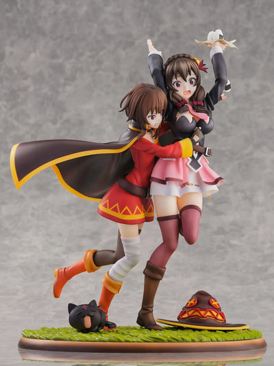 Kono Subarashii Sekai ni Bakuen o! - Chomusuke - Megumin - Yunyun - Shibuya Scramble Figure - 1/7 - Futari wa Tomodachi Ver. (eStream)ㅤ – eStream – ActionFigureBrasil — detalhe do produto