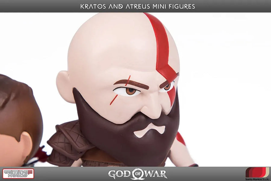 Kratos and Atreus Mini Figures – Gaming Heads – ActionFigure Brasil