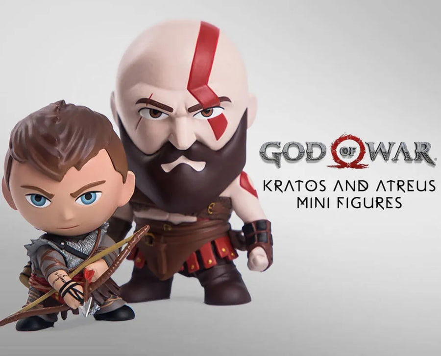 Kratos and Atreus Mini Figures – Gaming Heads – ActionFigure Brasil