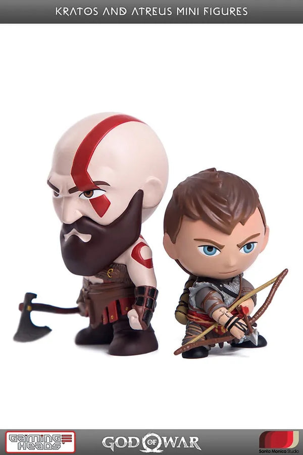 Kratos and Atreus Mini Figures – Gaming Heads – ActionFigure Brasil