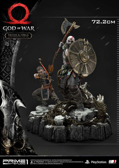 Kratos & Atreus (Deluxe Version) God of War – Prime1Studio – ActionFigure Brasil