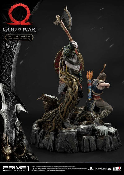 Kratos & Atreus (Deluxe Version) God of War – Prime1Studio – ActionFigure Brasil