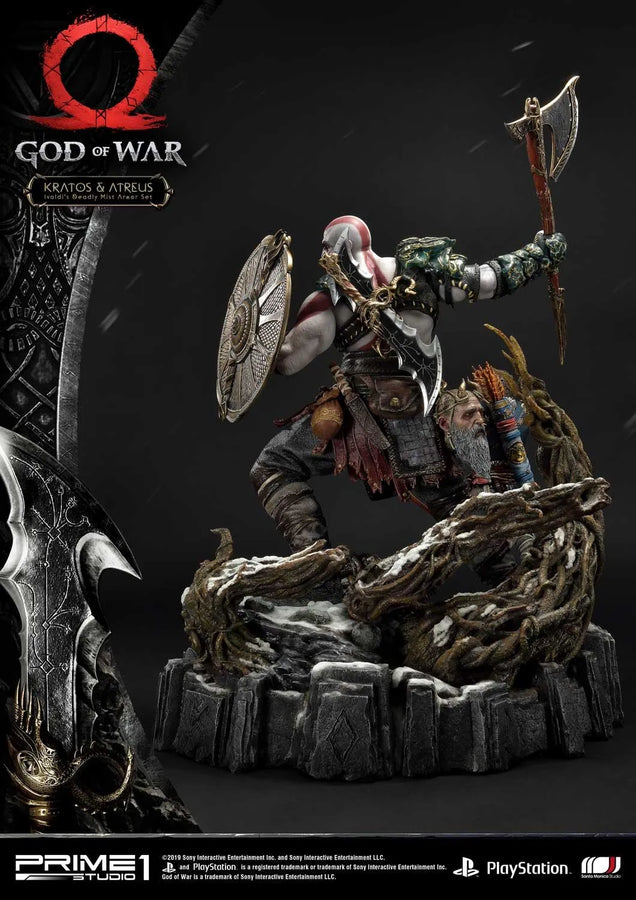 Kratos & Atreus (Deluxe Version) God of War – Prime1Studio – ActionFigure Brasil